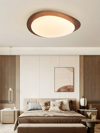 Solara Plafonnier Galet en Noyer Acrylique LED
