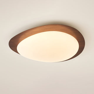Solara Plafonnier Galet en Noyer Acrylique LED