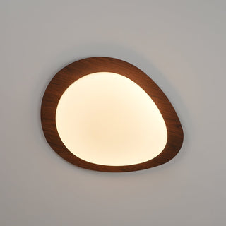 Solara Plafonnier Galet en Noyer Acrylique LED