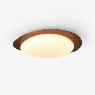 Solara Plafonnier Galet en Noyer Acrylique LED