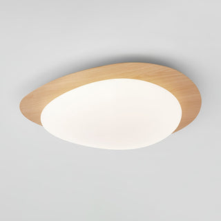 Solara Plafonnier Galet en Noyer Acrylique LED