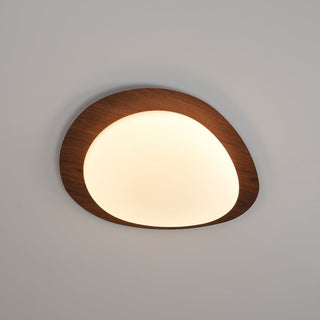 Solara Plafonnier Galet en Noyer Acrylique LED
