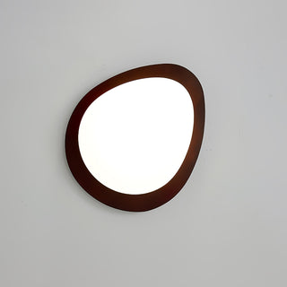Lustra Plafonnier en Bois Noyer Et Galets
