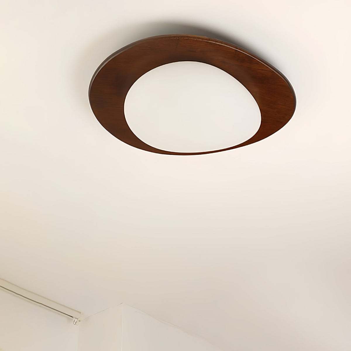 Perona Plafonnier en Bois Noyer Et Galets