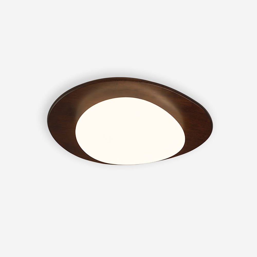Perona Plafonnier en Bois Noyer Et Galets