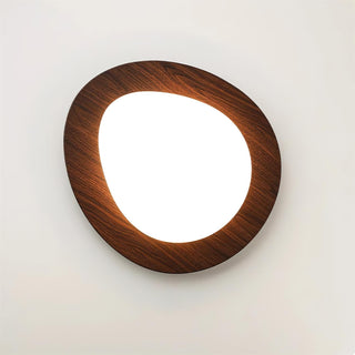 Lustra Plafonnier en Bois Noyer Et Galets