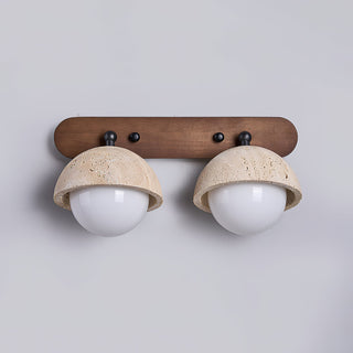 Vodora Applique Murale Moderne En Bois Et Travertin