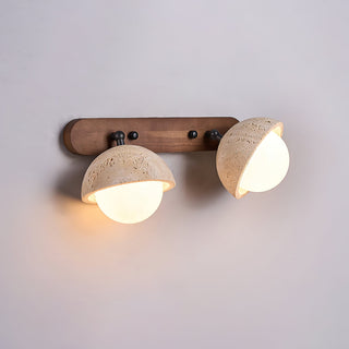 Vodora Applique Murale Moderne En Bois Et Travertin
