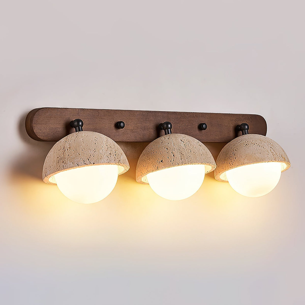 Vodora Applique Murale Moderne En Bois Et Travertin