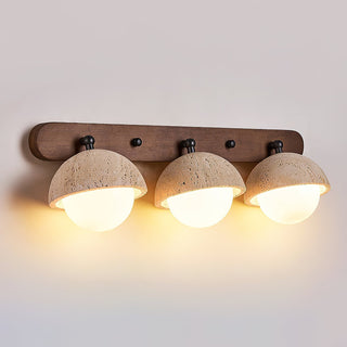 Vodora Applique Murale Moderne En Bois Et Travertin