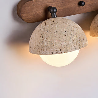 Vodora Applique Murale Moderne En Bois Et Travertin