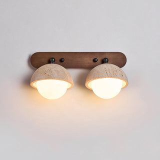 Vodora Applique Murale Moderne En Bois Et Travertin