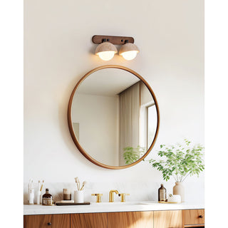 Vodora Applique Murale Moderne En Bois Et Travertin