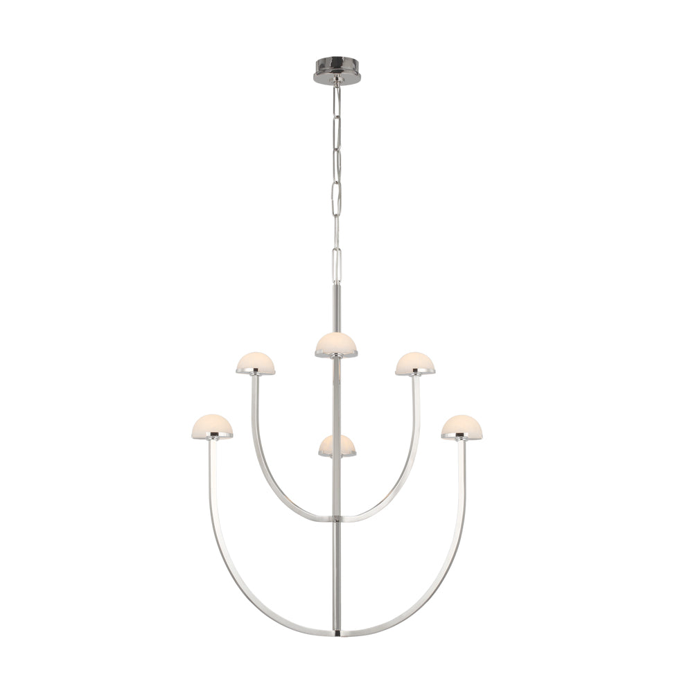 Pedra Chandelier Alabaster Minimalist Arc Geometry-Neutral Decor