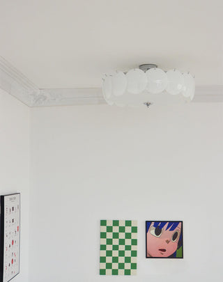Solara Lumière de Plafond en Verre Ondulé Glamour-Luire