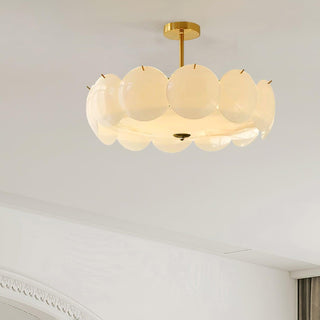 Solara Lumière de Plafond en Verre Ondulé Glamour-Luire