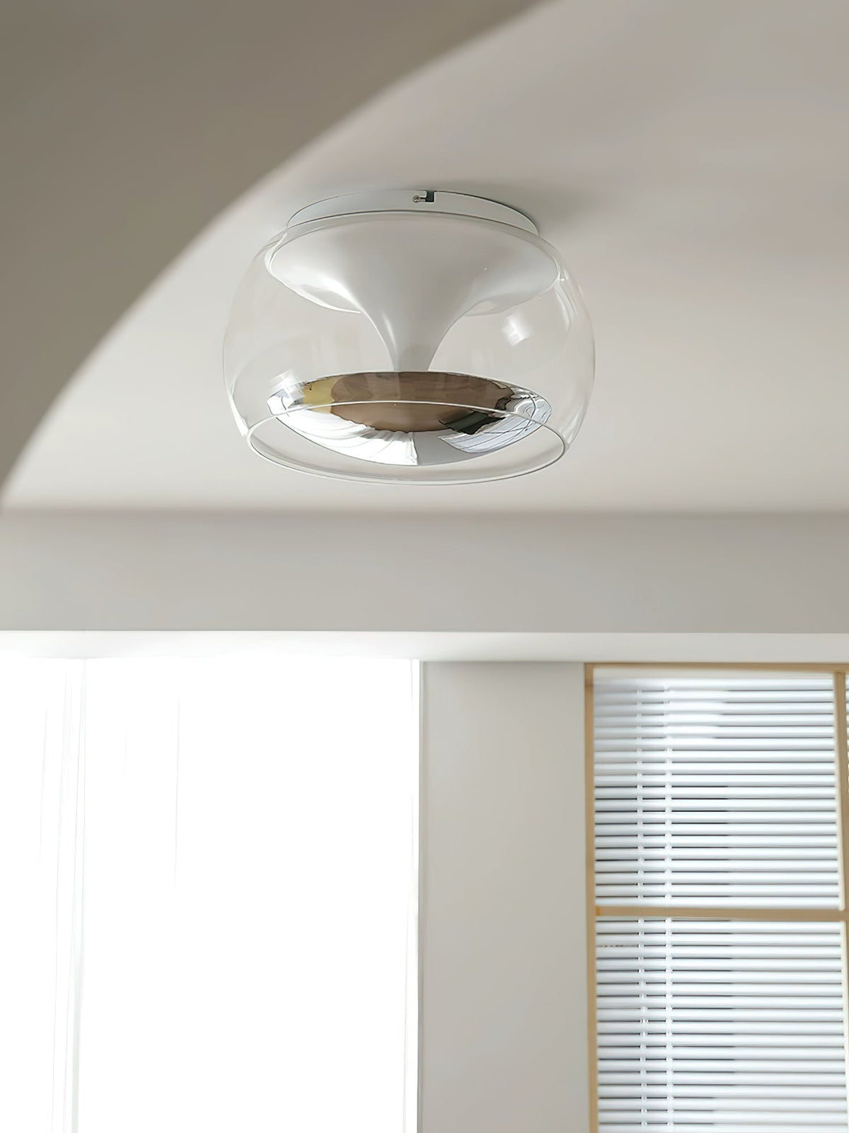 Darenielle Nordic Art Pendule Verre Plafonnier Lumière