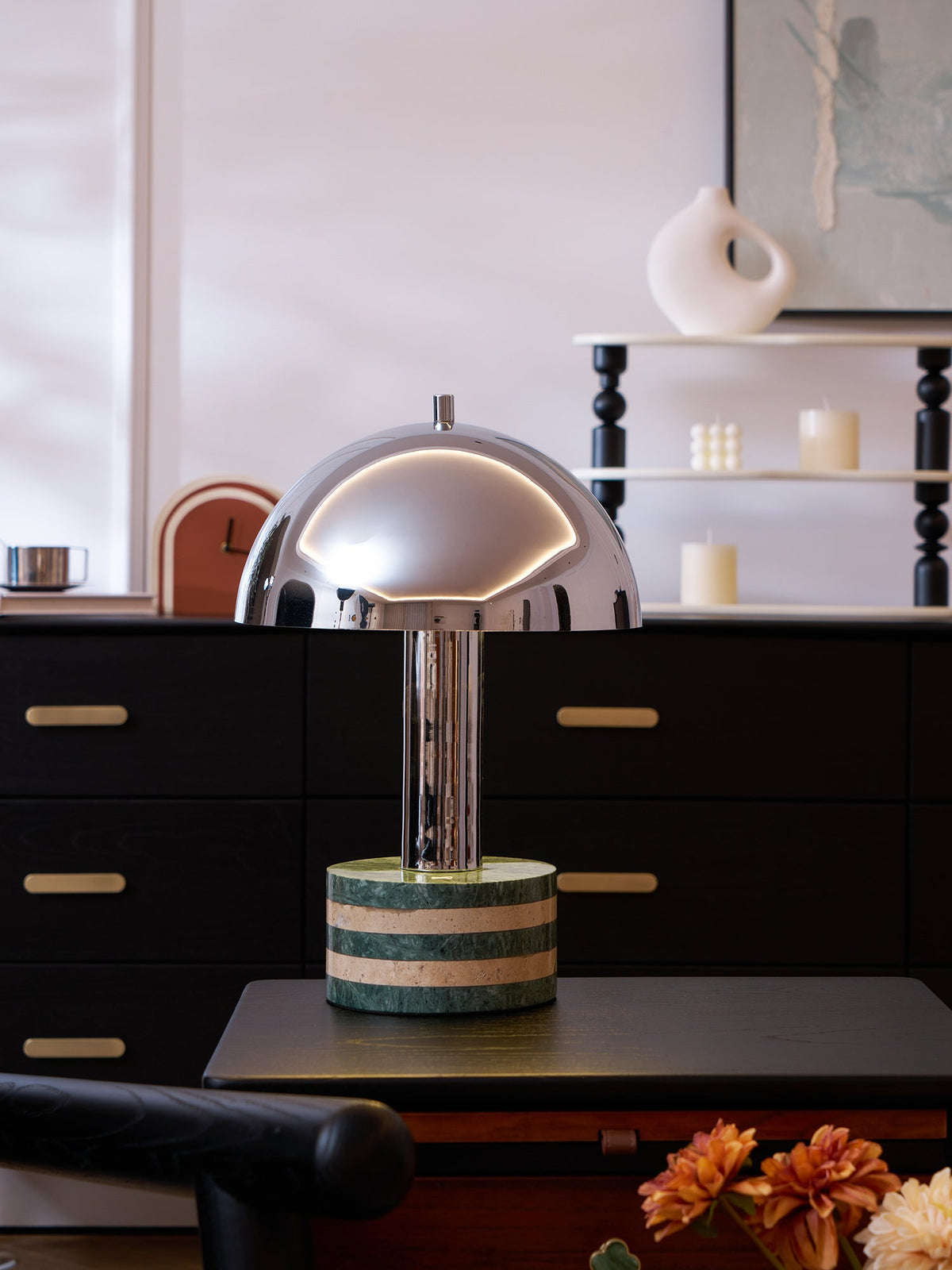 Strata Lampe de Table en Marbre Minimaliste