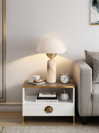 Tirixon Lampe de Table en Albâtre