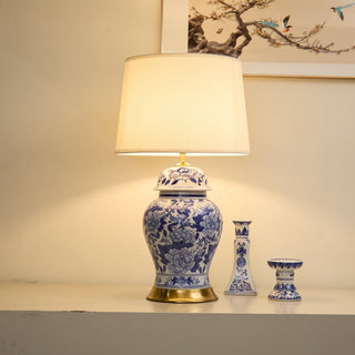 Peony Jar Table Lamp-Neutral Decor