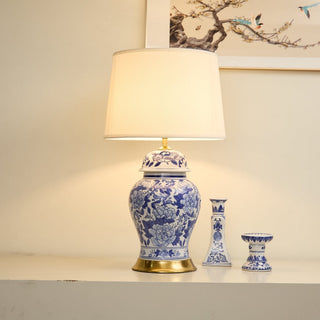 Peony Jar Table Lamp-Neutral Decor