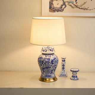 Peony Jar Table Lamp-Neutral Decor