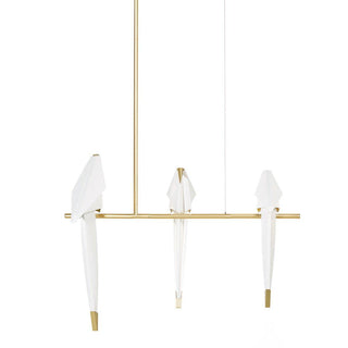 Lustra Lustre Grue en Papier Sculpturale LED