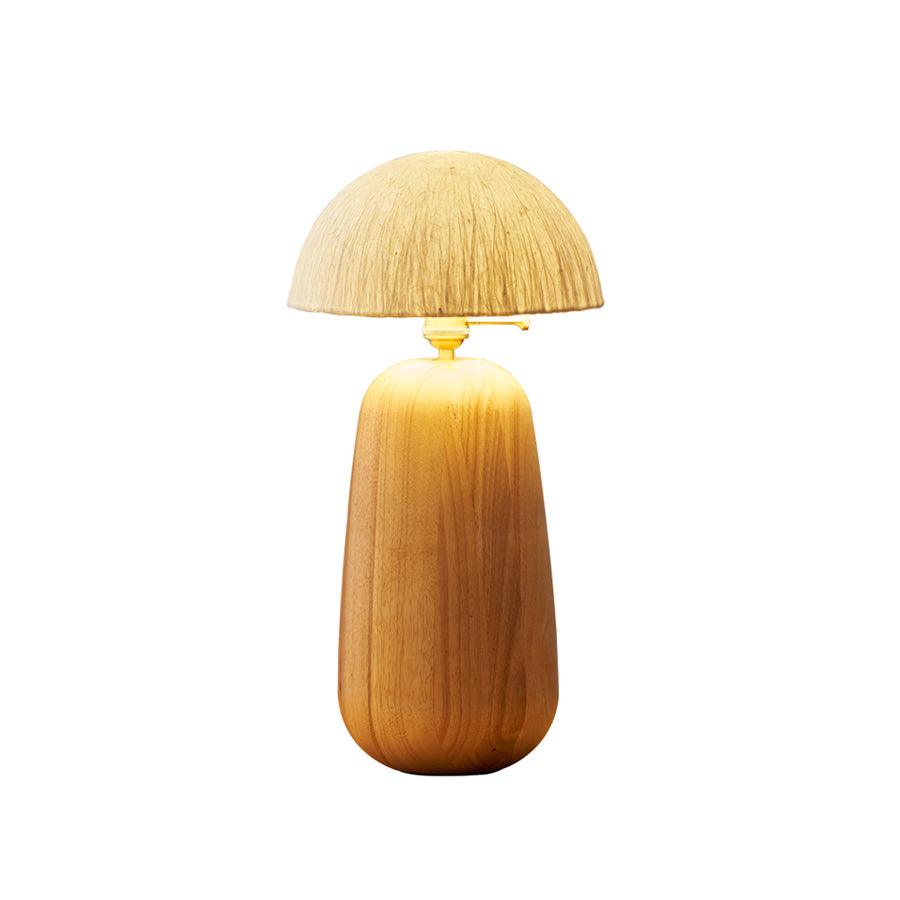 Elugan Lampe de Table en Bois Organique