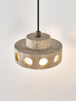 Bria Suspension en Travertin Naturel Jaune Creux