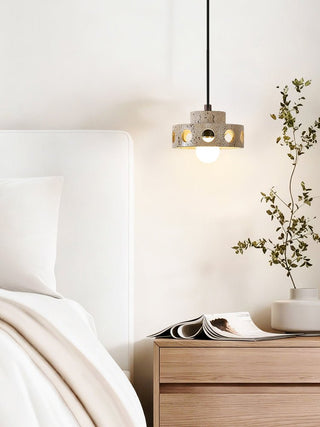 Bria Suspension en Travertin Naturel Jaune Creux