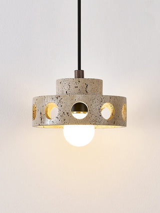 Bria Suspension en Travertin Naturel Jaune Creux