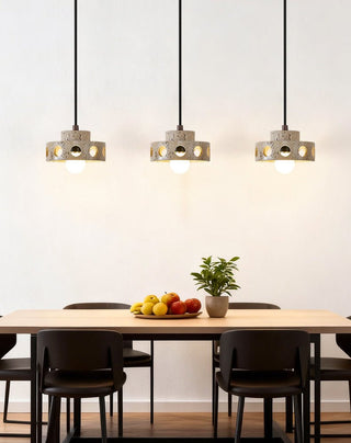 Bria Suspension en Travertin Naturel Jaune Creux