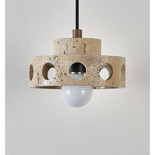 Bria Suspension en Travertin Naturel Jaune Creux