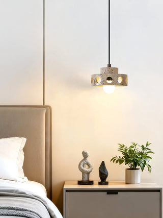 Bria Suspension en Travertin Naturel Jaune Creux