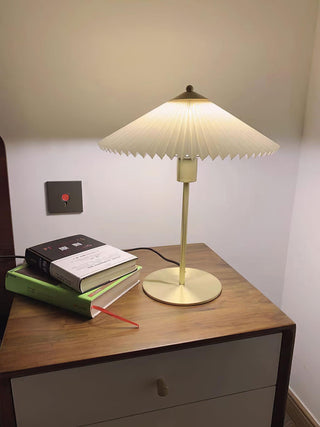 Camirir Lampe de Table à Abat-Jour Plissé
