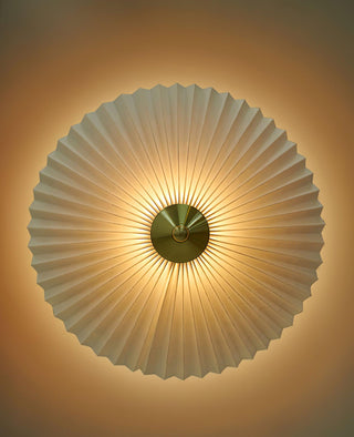 Camirir Lampe de Table à Abat-Jour Plissé