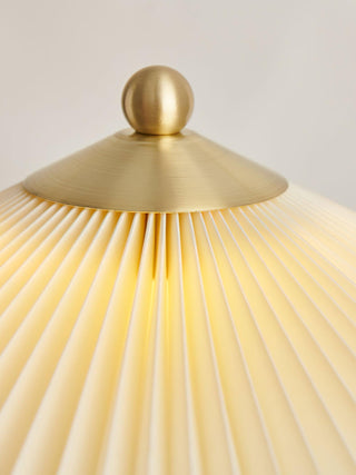 Camirir Lampe de Table à Abat-Jour Plissé
