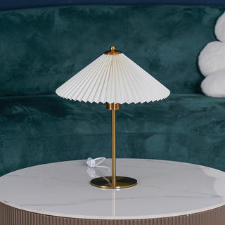 Camirir Lampe de Table à Abat-Jour Plissé