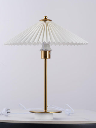 Camirir Lampe de Table à Abat-Jour Plissé