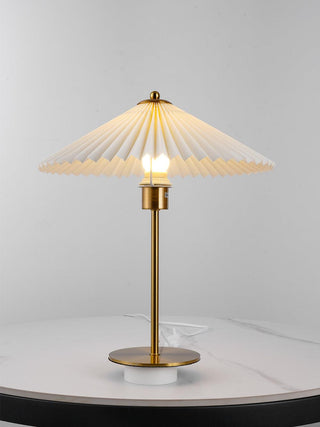 Camirir Lampe de Table à Abat-Jour Plissé