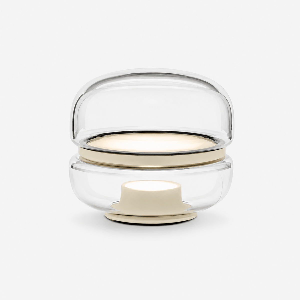 Perla Smoke Glass Table Lamp-Neutral Decor