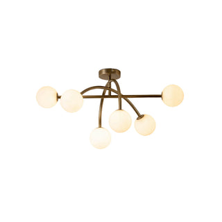 Sythael Plafonnier Laiton Verre Minimaliste Moderne