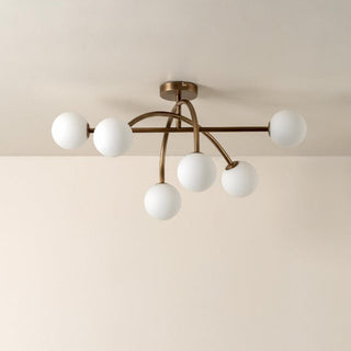 Sythael Plafonnier Laiton Verre Minimaliste Moderne