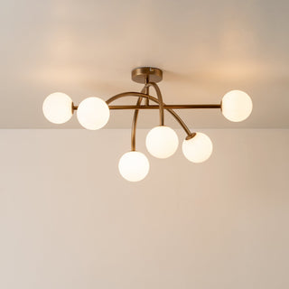 Sythael Plafonnier Laiton Verre Minimaliste Moderne