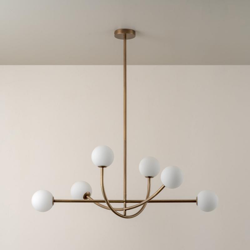 Ilvelia Lustre Laiton Verre Minimaliste Moderne