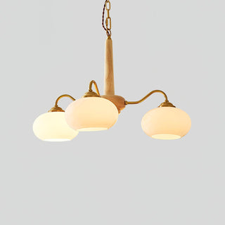 Lustra Suspension Persimmon Laiton et Verre Élégante