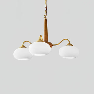 Lustra Suspension Persimmon Laiton et Verre Élégante