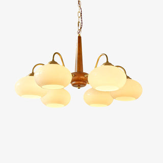 Lustra Suspension Persimmon Laiton et Verre Élégante