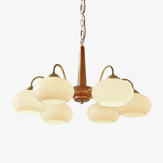 Lustra Suspension Persimmon Laiton et Verre Élégante