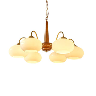 Lustra Suspension Persimmon Laiton et Verre Élégante